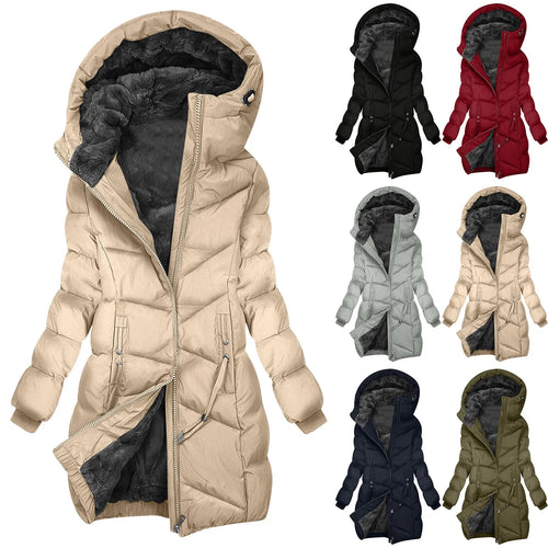Amarae | Long Winter Down Coat with Hood - Windproof, Warm Outdoor Parker