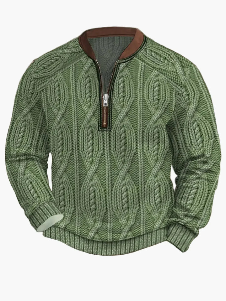 Lune London | Knitted sweater with zipper - Modern casual look for autumn and spring