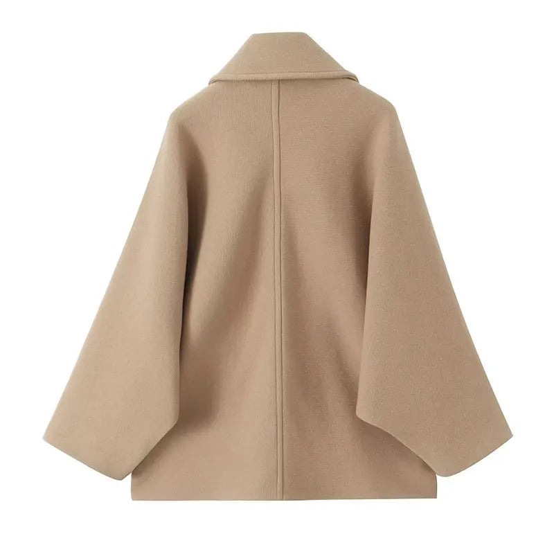 Lune London | Coat - Oversized Fit - Classic Collar - Button Closure - Long Sleeves