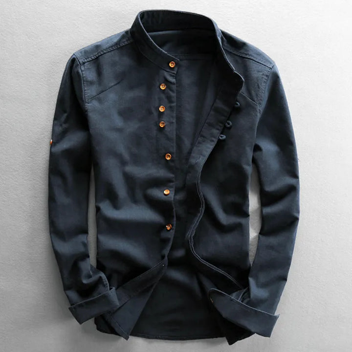 Lune London | Men's Long Sleeve Shirt Made Of Linen and Cotton In Japanese Style