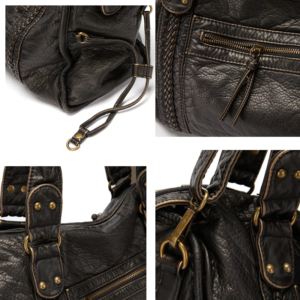 Lune London | Obsidian Luxury Black Leather Handbag