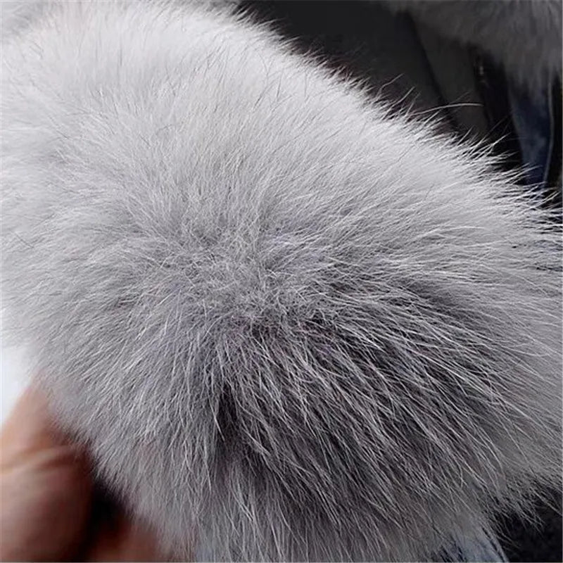 Lune London | Denim Jacket with Faux Fur Collar