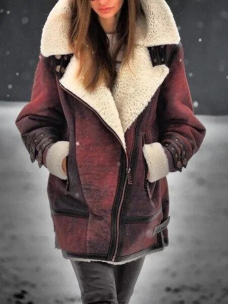 Lune London | Stylish Suede Sherpa Jacket for Women