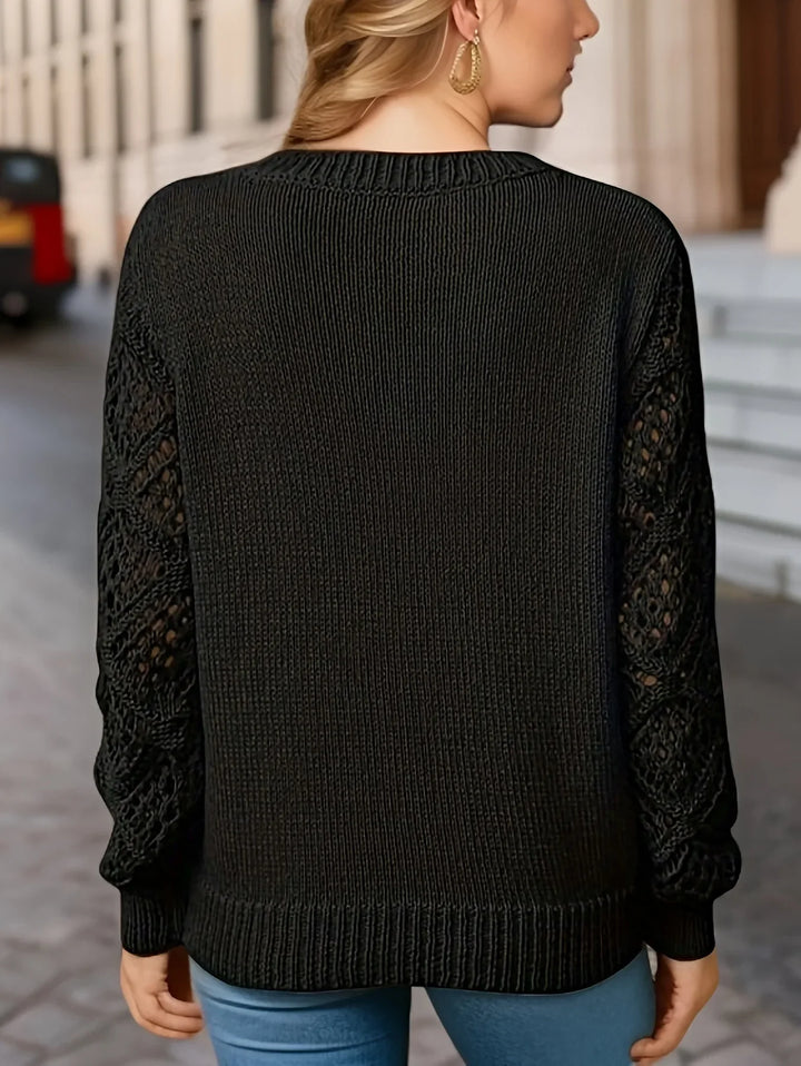 Lune London | Solid V-neck knit sweater