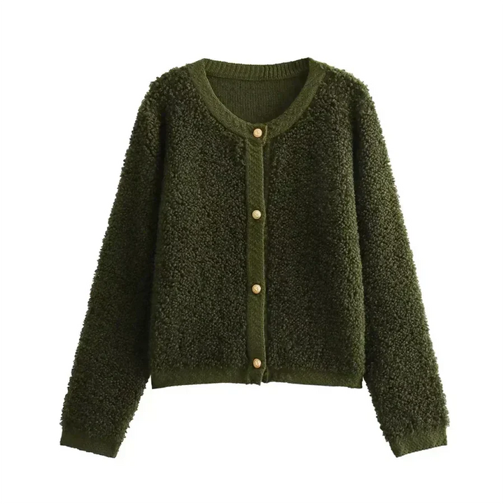 Lune London | Teddy Coat - Oversized Fit - Soft Fur Look - Button Closure - Without Collar