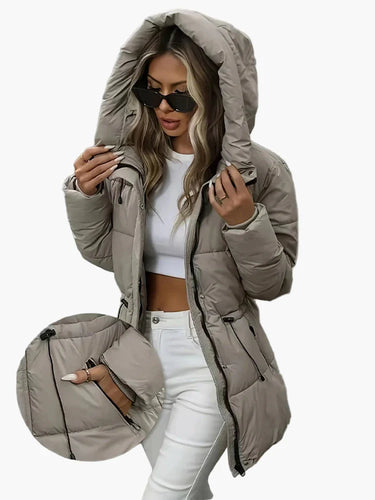 Amarae | Quilted winter jacket with hood - Elegant and warm coat for leisure and everyday use