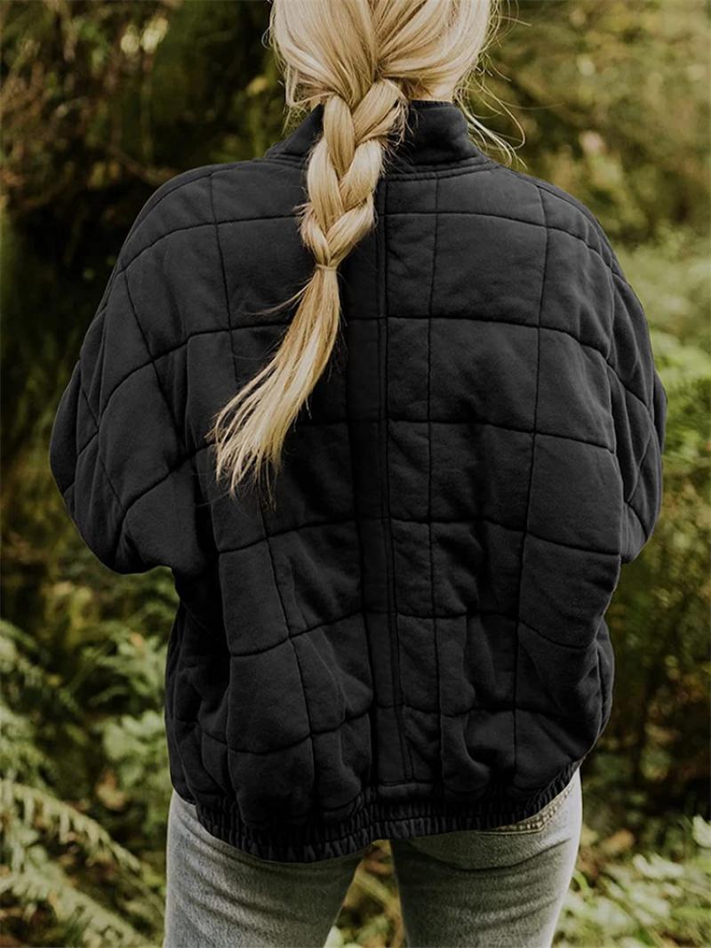 Amarae | Padded jacket - Loose fit - High collar - Zipper - Side pockets