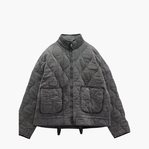 Amarae | Oversized quilted winter jacket with pockets and zipper - Trendy winter jacket 2024