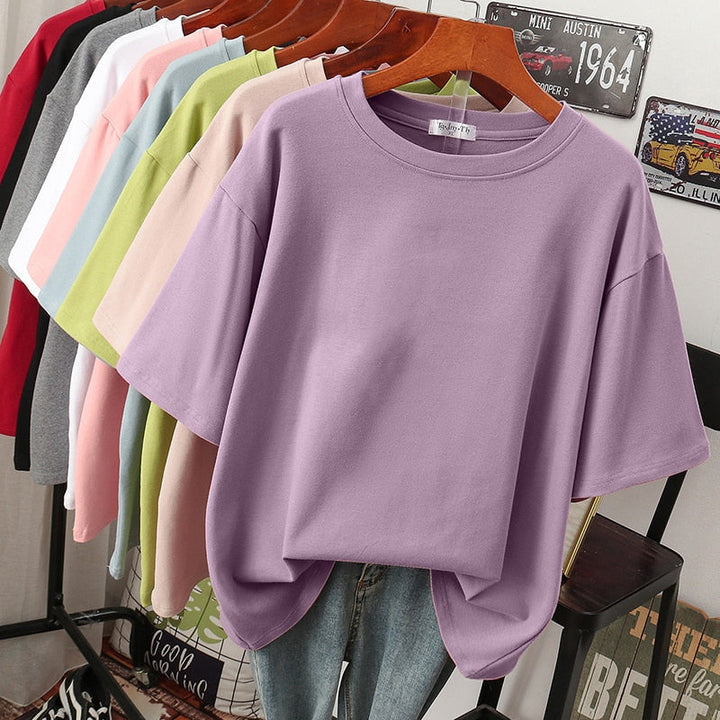 Amarae | Cozy Cotton Basic: Plus-Size T-Shirt for Women