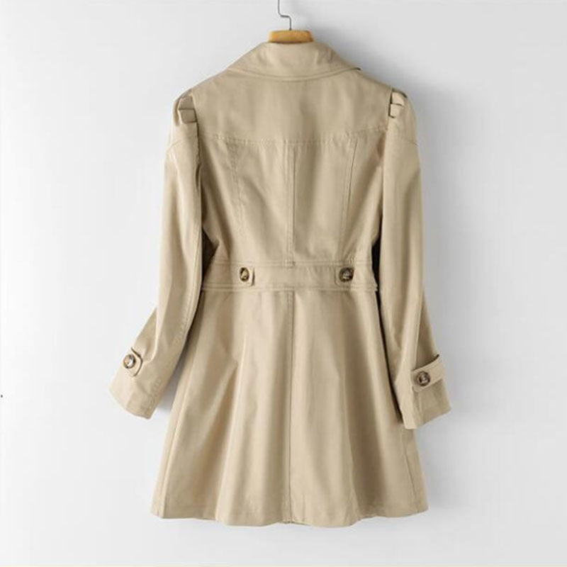 Lune London | Women's Trench Coat Autumn 2023 Trend Single-Breasted Mid-Length Trench Coat for Women