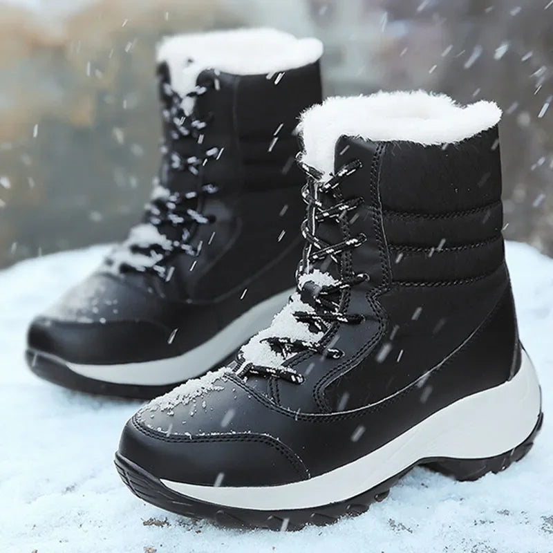 Lune London | Women's waterproof winter boots with platform and fur lining