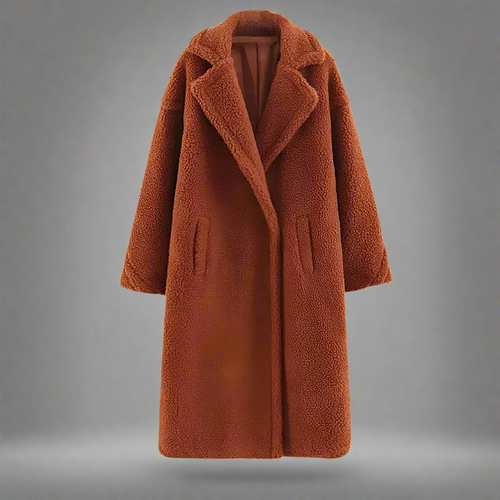 Amarae | Teddy Coat - Longer Faux Shearling - Casual Cut - Elegant Lapel Collar