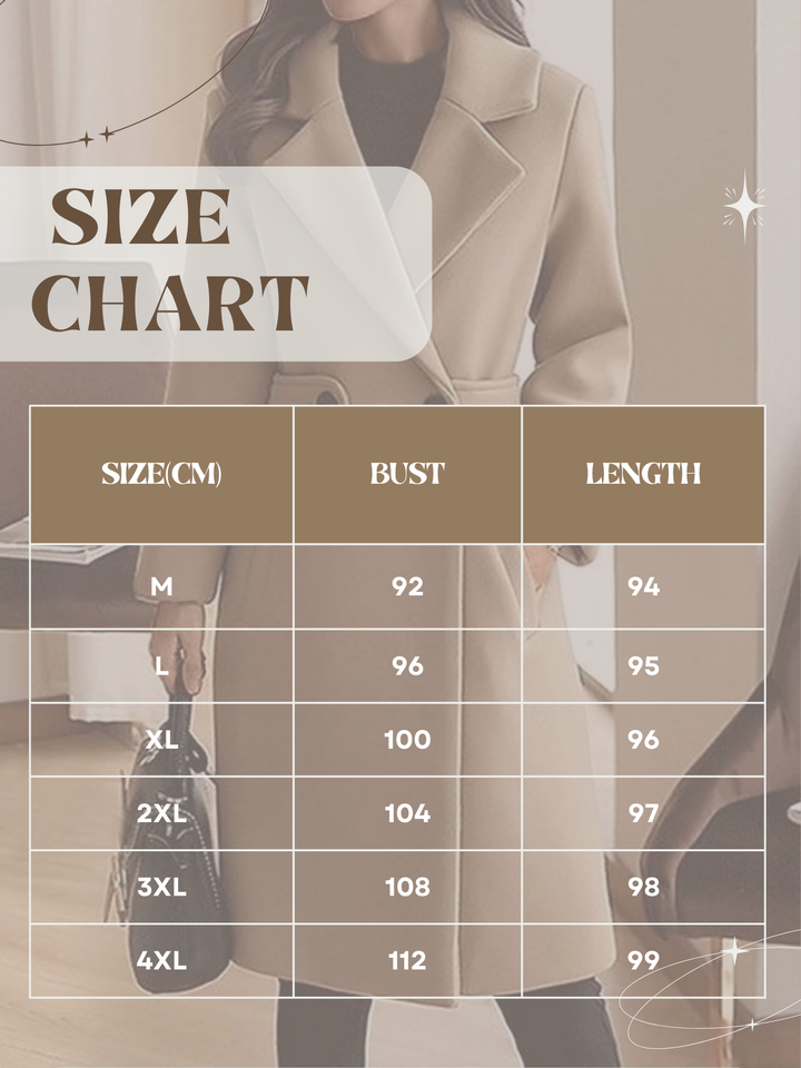 Amarae | Wool coat Women, Belt design - Long length