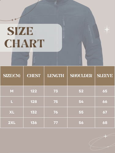 Amarae | Fleece jacket for men - Thermal, High collar - Regular fit