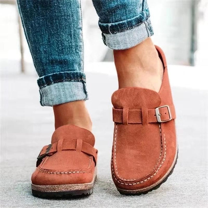 Lune London | Flat Open Back Suede Summer Shoes for Women