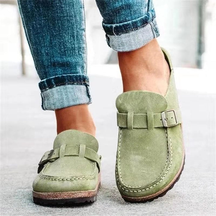 Lune London | Flat Open Back Suede Summer Shoes for Women