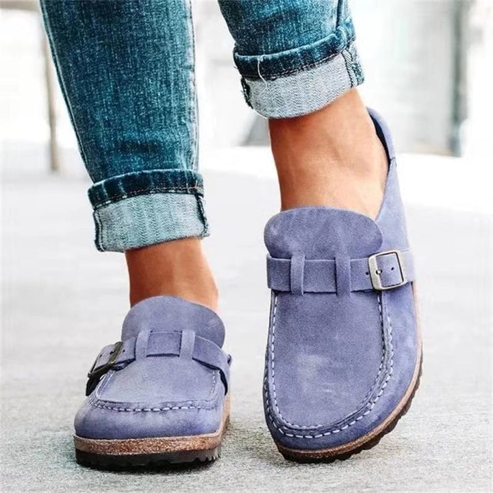 Lune London | Flat Open Back Suede Summer Shoes for Women