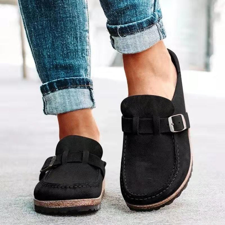 Lune London | Flat Open Back Suede Summer Shoes for Women