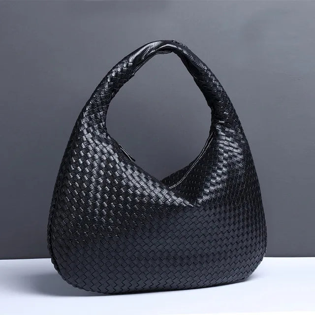 Lune London | Vintage Shoulder Bag Women Woven Handbag with Zipper On Sale