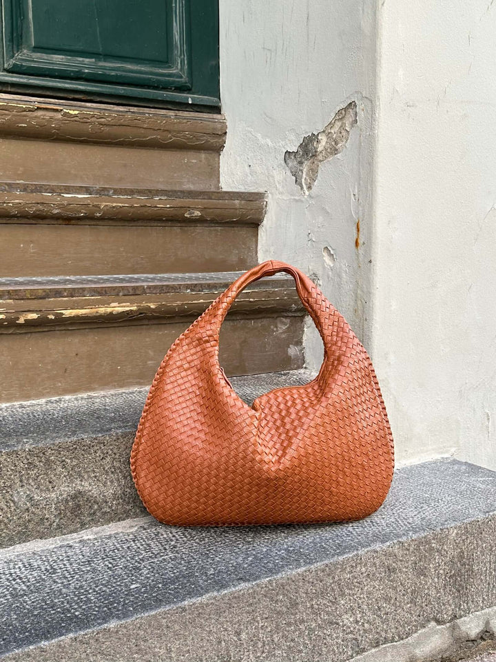 Lune London | Vintage Shoulder Bag Women Woven Handbag with Zipper On Sale