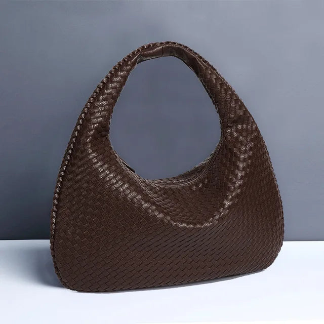 Lune London | Vintage Shoulder Bag Women Woven Handbag with Zipper On Sale