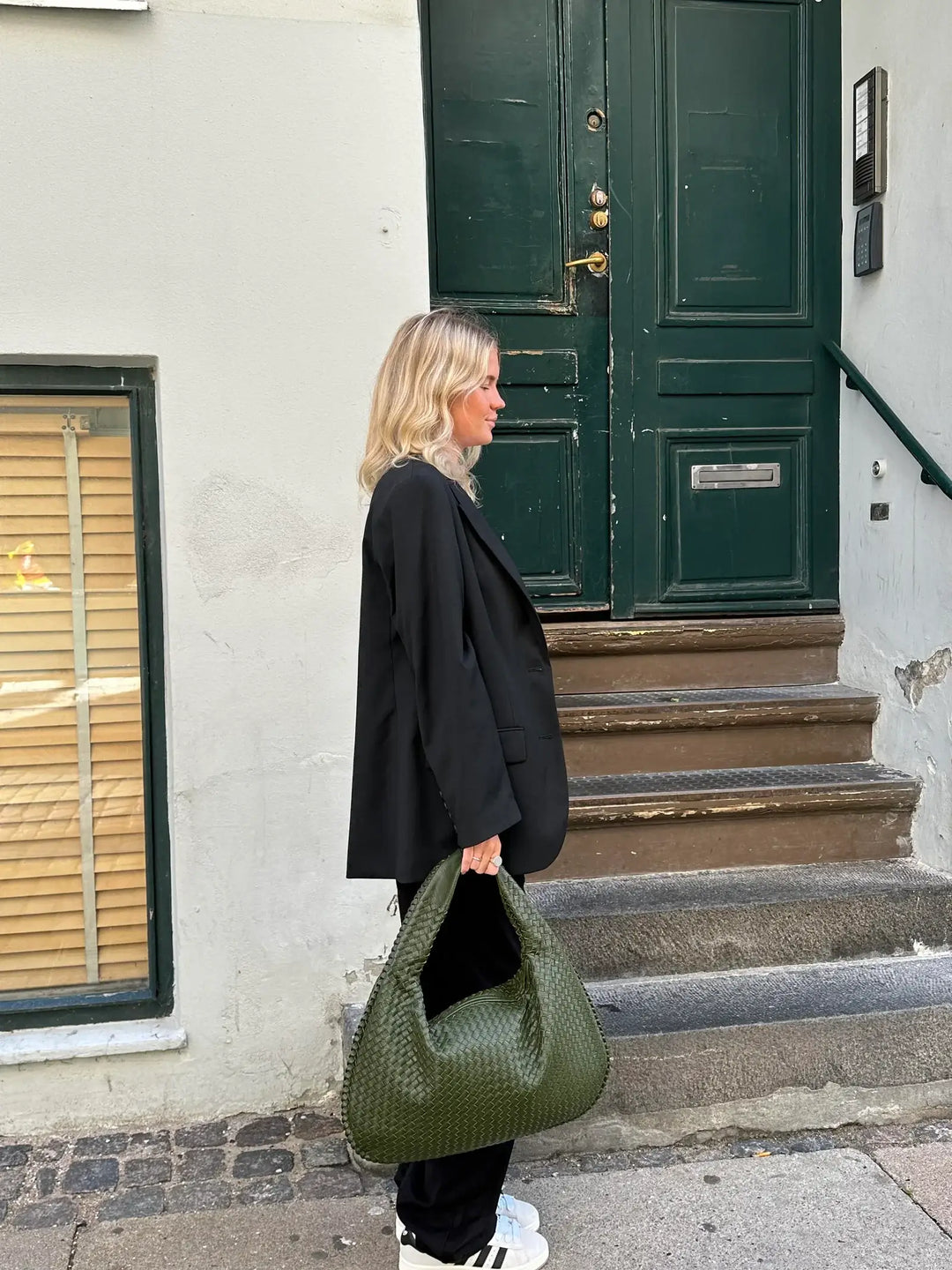 Lune London | Vintage Shoulder Bag Women Woven Handbag with Zipper On Sale