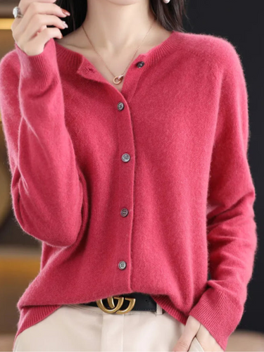 Amarae | Soft Knit Cardigan for Women - Classic Round Neck