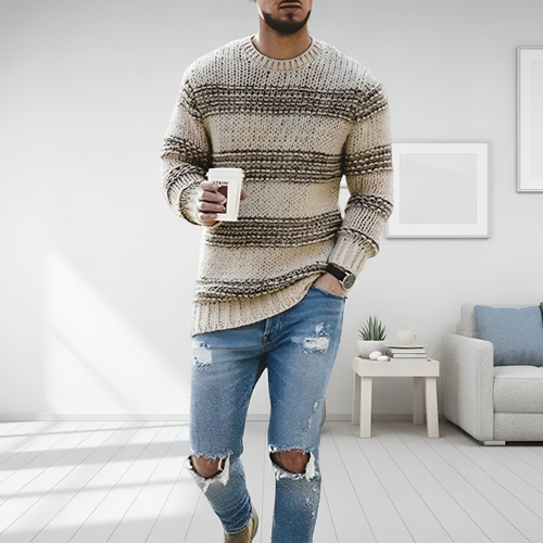 Amarae | Soft knitted pullover for men - Timeless design
