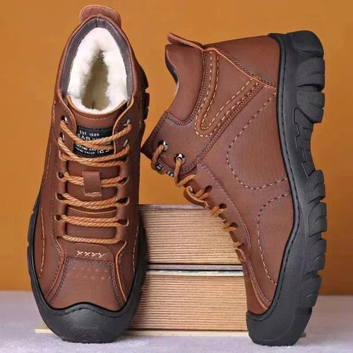 Amarae | Men's winter boots in waterproof leather with non-slip sole
