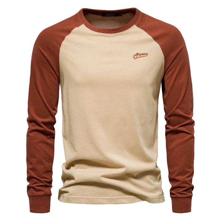 Lune London | Long Sleeve T-Shirt - Casual T-Shirt with Contrasting Sleeves