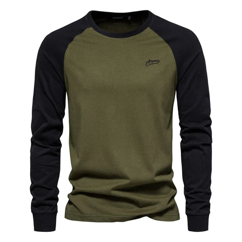 Amarae | Long Sleeve T-Shirt - Casual T-Shirt with Contrasting Sleeves