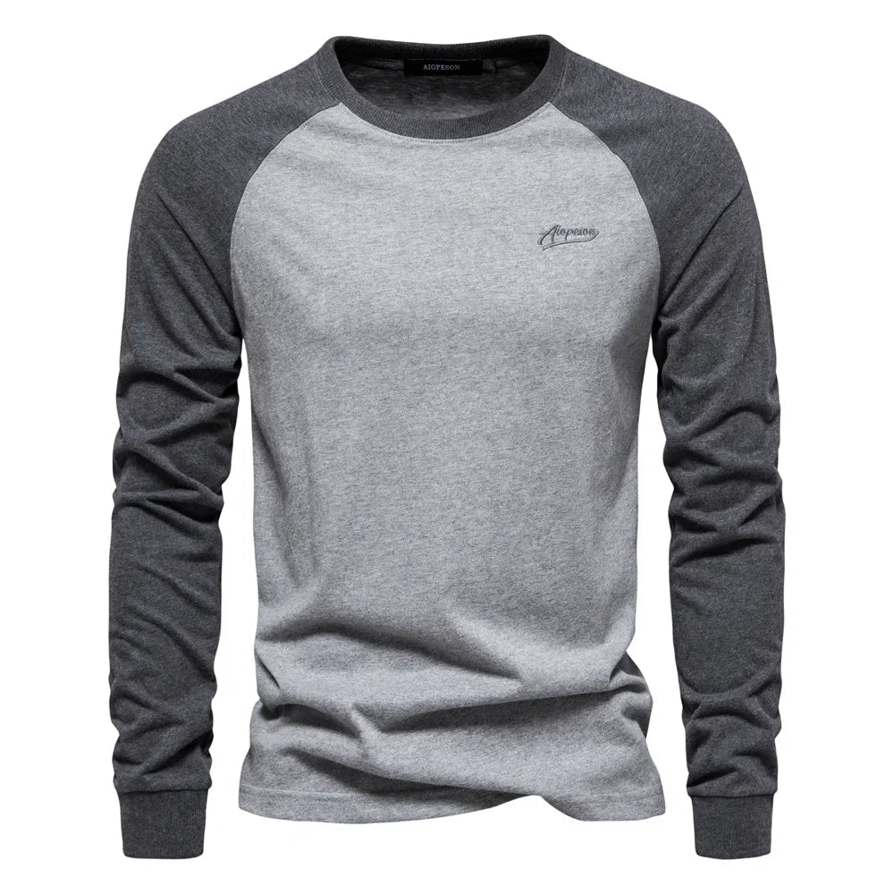 Lune London | Long Sleeve T-Shirt - Casual T-Shirt with Contrasting Sleeves