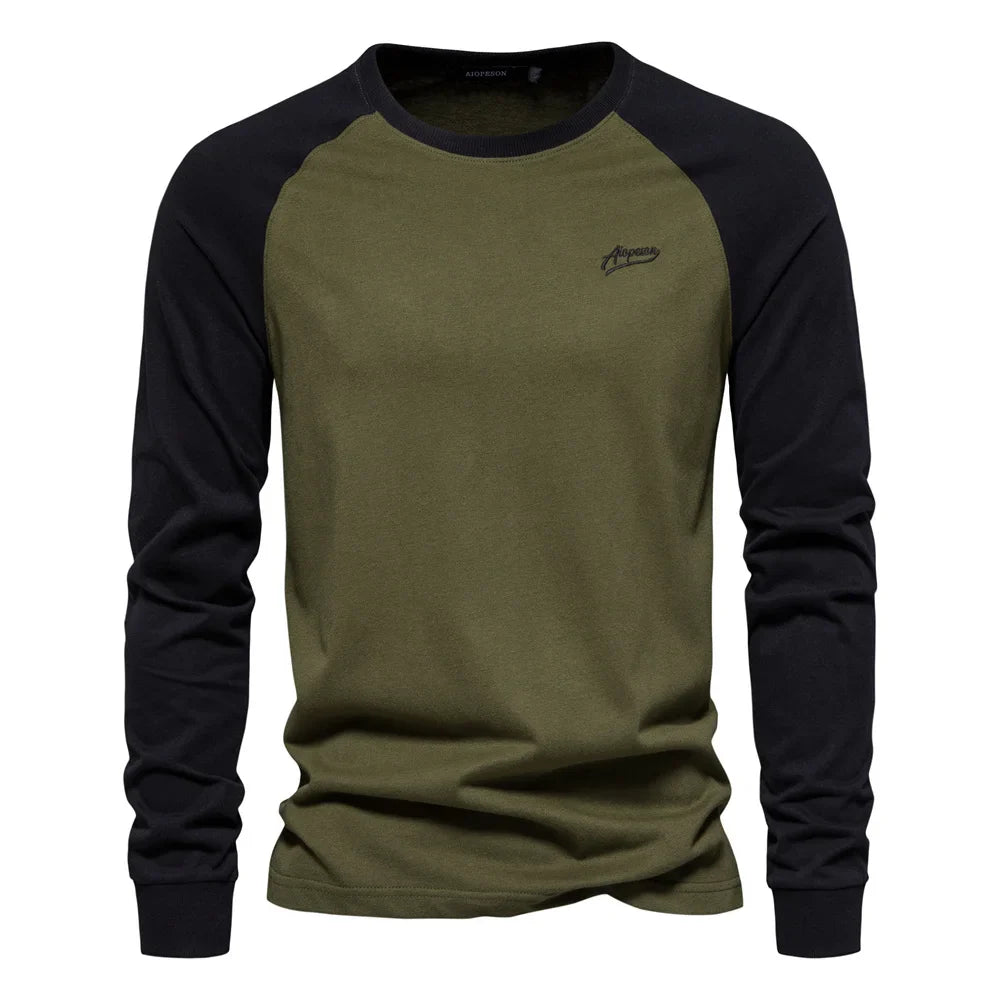 Lune London | Long Sleeve T-Shirt - Casual T-Shirt with Contrasting Sleeves