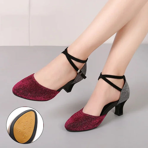 Chic Und Stil | Elegant Glitter Chic Heels (3 5 Cm) Sandals for Women