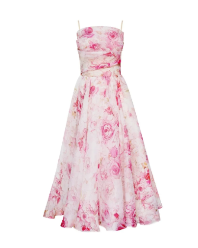 Lune London | Asymmetric dress with printed belt