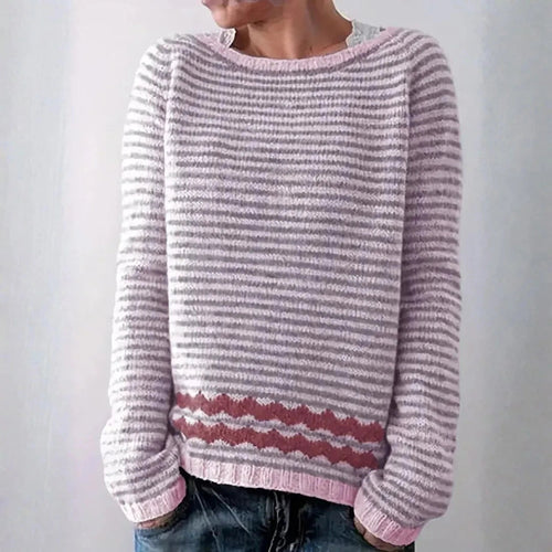 Amarae | Striped knit sweater for women - Lightweight