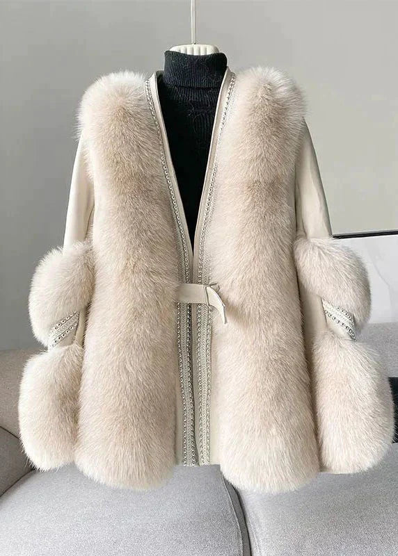 Lune London | Faux fur coat with V neck
