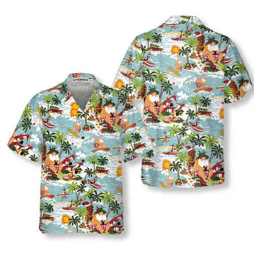 Amarae | Christmas Hawaiian shirt Santa surfer, funny Santa shirt, best gift for Christmas