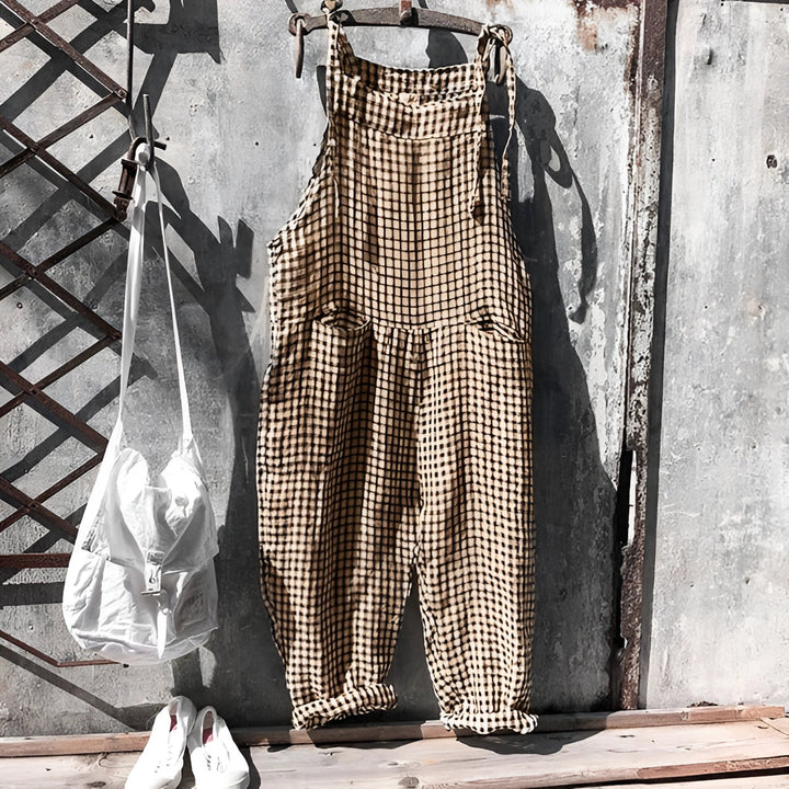 Chic Und Stil | White Vintage Overalls Unisex Adjustable with Pockets