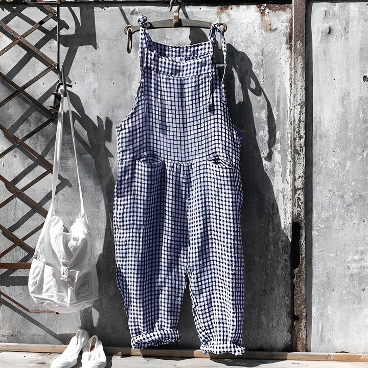 Chic Und Stil | White Vintage Overalls Unisex Adjustable with Pockets