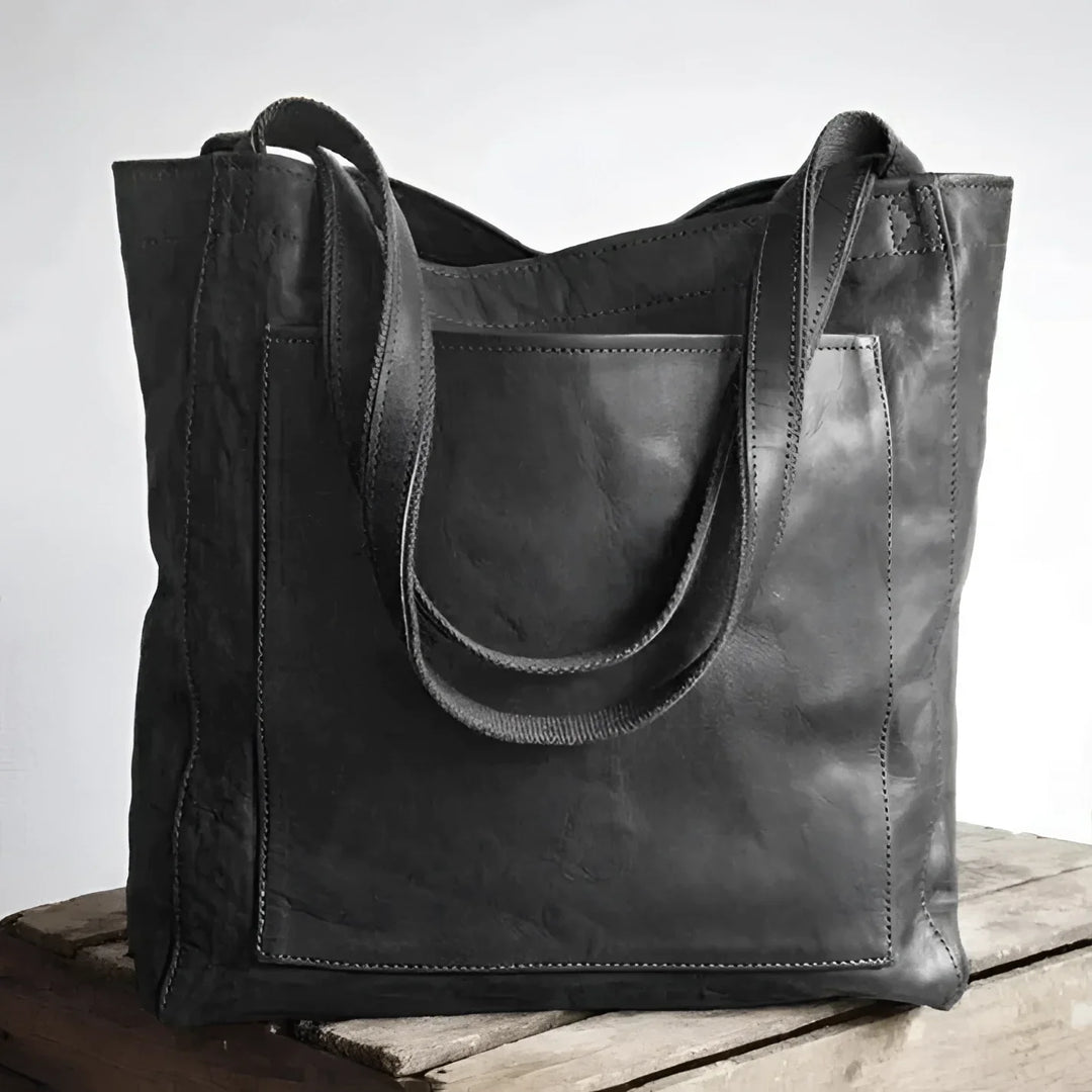 Chic Und Stil | Handmade Tan Full Leather Tote Bag Spacious & Durable