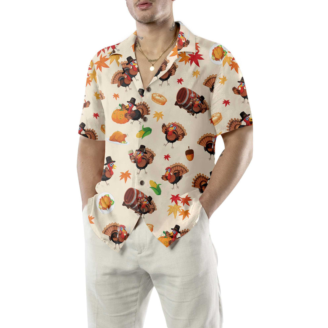 Lune London | The cutest turkey Hawaiian shirt for Thanksgiving, Fun Gobble T-shirt, gift for Christmas