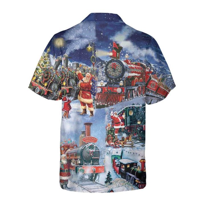 Lune London | Hawaiian Shirt Train To Christmas, Fun Christmas Shirt, Christmas Gift
