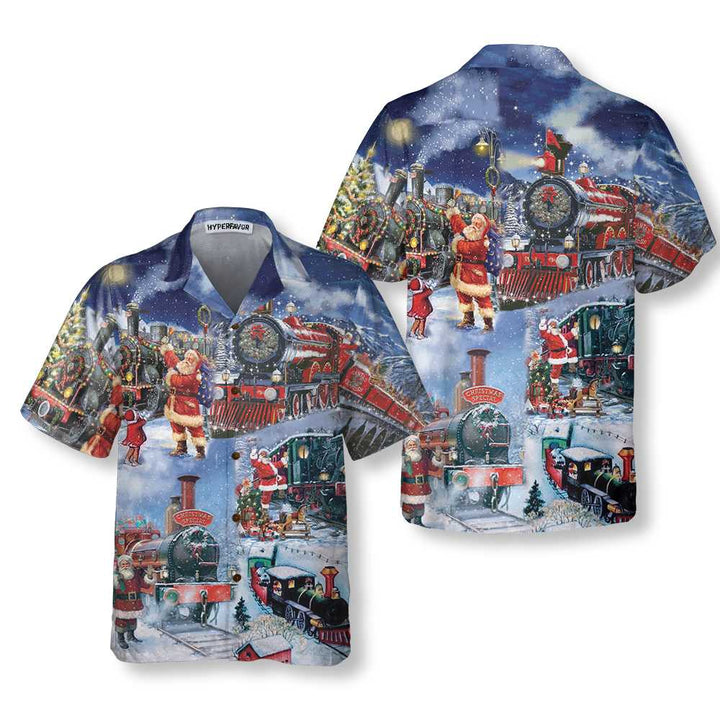 Lune London | Hawaiian Shirt Train To Christmas, Fun Christmas Shirt, Christmas Gift