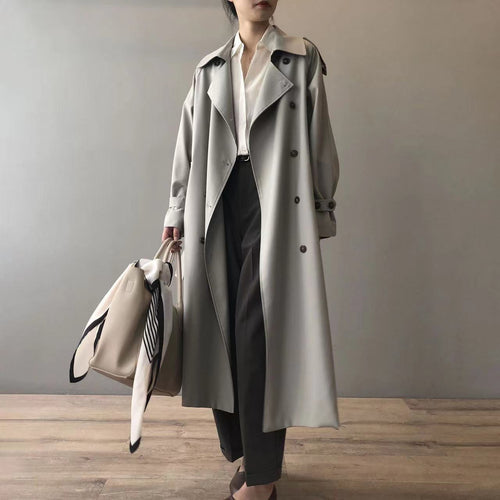 Amarae | Longer Cut Trench Coat for Women - Water Repellent, Classic Collar