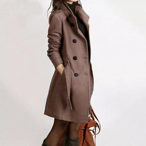 Amarae | Women's trench coat for winter, knee-length, double-breasted