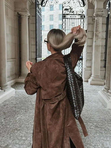Chic Und Stil | Suede Trench Coat