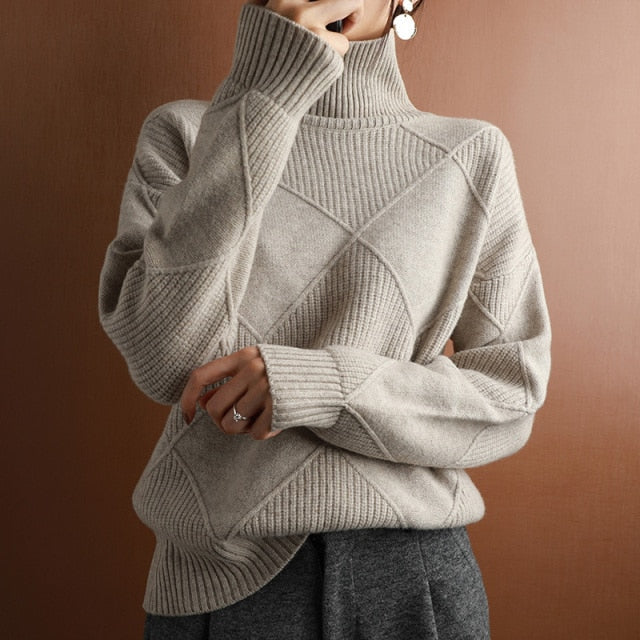 Lune London | Turtleneck Sweater - Warm Knitted Design