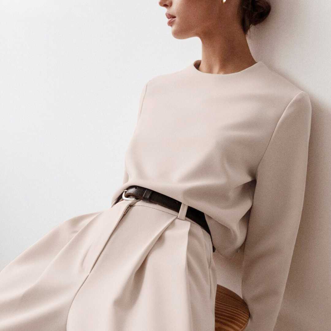 Lune London | Elegant Women's Two-Piece Set with Wide-Leg Pants