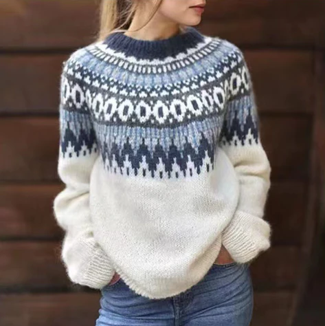 Amarae | Sweater Cozy Nordic Knit Sweater